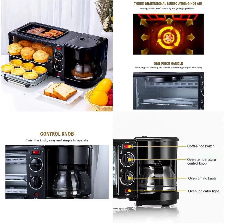 Horno Electrico 3 En 1