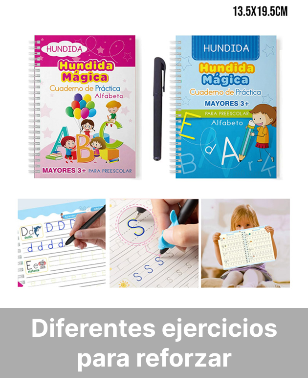 Cuaderno caligrafía Hundida Mágica