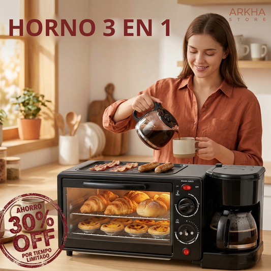 Horno Electrico 3 En 1