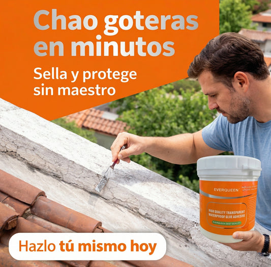 Sellador Impermeable EverQueen Goteras y Filtraciones. ¡300 grs de no más goteras!