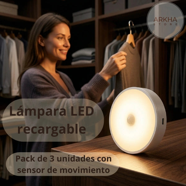 Pack 3 Lámparas con Sensor de Movimiento